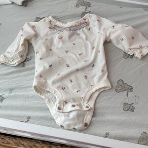 Charming Cream Floral Kids Bodysuit